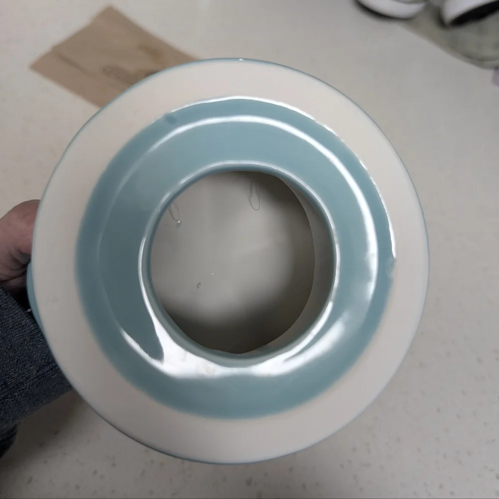 Pastel Pink and Blue Ceramic Pet Bowl